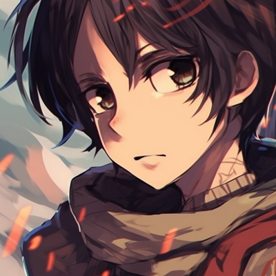 Image For Post | Eren and Mikasa in action, dynamic poses and vivid colors matching pfp themes pfp for discord. - [off](https://hero.page/pfp/off-brand-matching-pfp-matching-pfps-only)