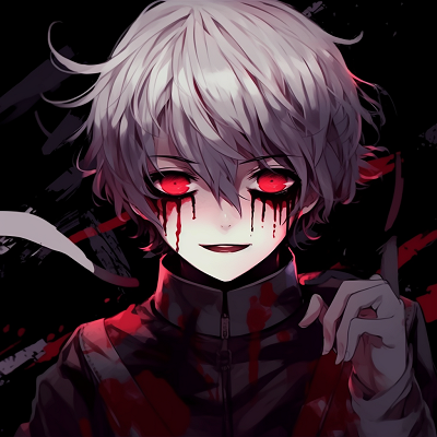 Image For Post | Kaneki unleashing his ghoul power, intricate lines and vivid red and black. character insights for crazy anime pfp pfp for discord. - [Crazy Anime PFP](https://hero.page/pfp/crazy-anime-pfp)