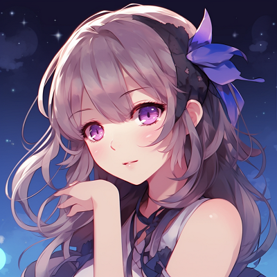 Image For Post | Anime girl daydreaming with a faraway look, gentle shading and a dreamy aesthetic. charming girl anime pfp pfp for discord. - [female anime pfp](https://hero.page/pfp/female-anime-pfp)