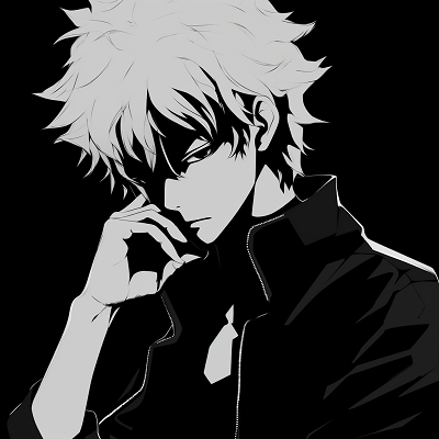 Image For Post | Deku from My Hero Academia deeply concentrating, emphasis on facial details and shadows. trending black and white anime aesthetic pfp pfp for discord. - [Top Black And White PFP Anime](https://hero.page/pfp/top-black-and-white-pfp-anime)