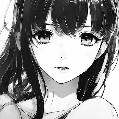Image For Post | Classic anime girl in black and white display, detail on the eyes and hair. classic black and white anime girl pfp pfp for discord. - [Top Black And White PFP Anime](https://hero.page/pfp/top-black-and-white-pfp-anime)