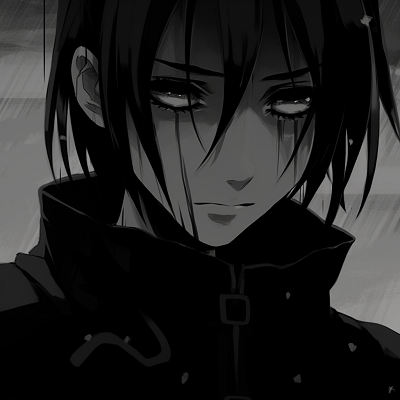 Image For Post | Serene portrait of Itachi, rich blacks with subtle highlights providing depth. stunning black pfp anime pfp for discord. - [Black PFP Anime Collections](https://hero.page/pfp/black-pfp-anime-collections)