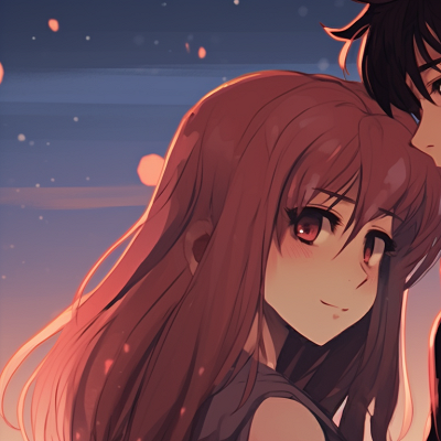 Image For Post | Two characters against a twilight backdrop, intricate detailing and cool tones. cool couple matching pfp pfp for discord. - [couple matching pfp, aesthetic matching pfp ideas](https://hero.page/pfp/couple-matching-pfp-aesthetic-matching-pfp-ideas)