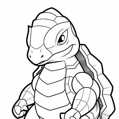 Image For Post | Starter pokemon B shown in its well-known stance; simple lines and basic shapes. printable coloring page, black and white, free download - [Pokemon Drawing Sketch Coloring Pages ](https://hero.page/coloring/pokemon-drawing-sketch-coloring-pages-fun-for-adults-and-kids)