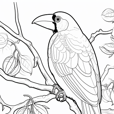 Image For Post Toucan Tropical Bird Coloring Page - Printable Coloring Page
