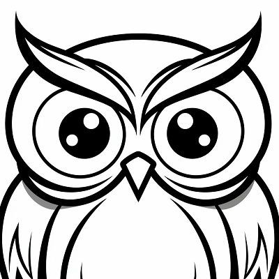 Image For Post Expressive Cartoon Owl - Printable Coloring Page