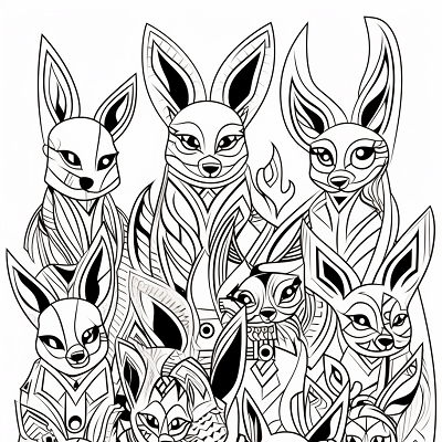 Image For Post Intricately Detailed Eevee Evolutions - Wallpaper