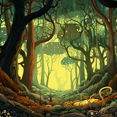 Image For Post Enchanted Forest Drawing Wallpaper - Wallpaper