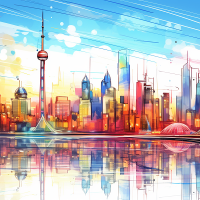 Image For Post 4K Drawing Wallpapers Modern City Lines - Wallpaper