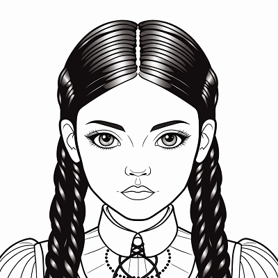 Image For Post Detailed Wednesday Addams Portrait - Wallpaper