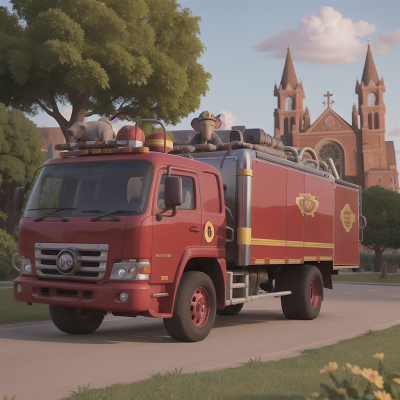 Image For Post Anime, elephant, park, firefighter, cathedral, car, HD, 4K, AI Generated Art