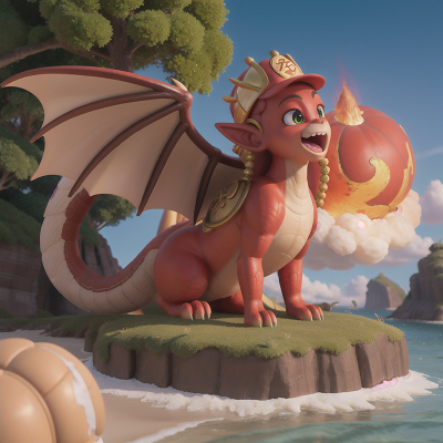 Image For Post Anime, dragon, island, hail, firefighter, sphinx, HD, 4K, AI Generated Art