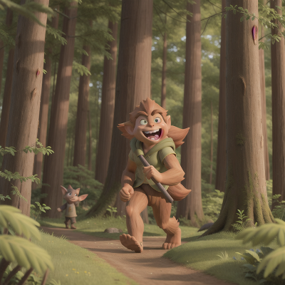 Image For Post Anime, bigfoot, sandstorm, forest, sasquatch, goblin, HD, 4K, AI Generated Art