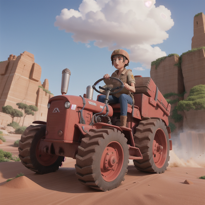 Image For Post Anime, avalanche, tractor, pharaoh, tank, archaeologist, HD, 4K, AI Generated Art