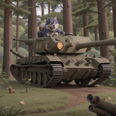 Image For Post Anime, forest, werewolf, flying, tank, telescope, HD, 4K, AI Generated Art
