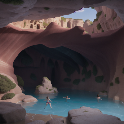 Image For Post Anime, success, swimming, cave, crystal, cathedral, HD, 4K, AI Generated Art