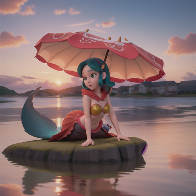 Image For Post Anime, umbrella, dog, airplane, sunrise, mermaid, HD, 4K, AI Generated Art