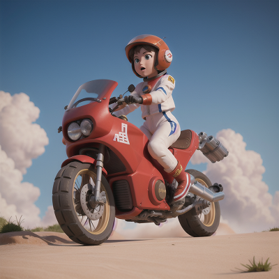 Image For Post Anime, astronaut, gladiator, tank, wind, motorcycle, HD, 4K, AI Generated Art