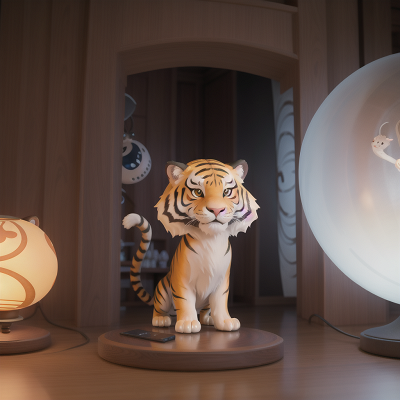 Image For Post Anime, ghost, lamp, tiger, joy, wormhole, HD, 4K, AI Generated Art