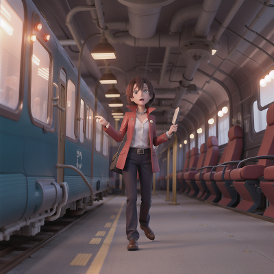 Image For Post Anime, scientist, detective, vampire, train, city, HD, 4K, AI Generated Art