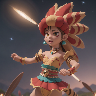 Image For Post Anime, tribal warriors, fairy, meteor shower, tiger, carnival, HD, 4K, AI Generated Art