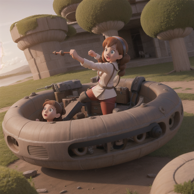Image For Post Anime, teacher, hovercraft, wormhole, fighting, archaeologist, HD, 4K, AI Generated Art