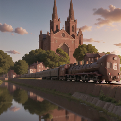 Image For Post Anime, anger, train, musician, cathedral, submarine, HD, 4K, AI Generated Art