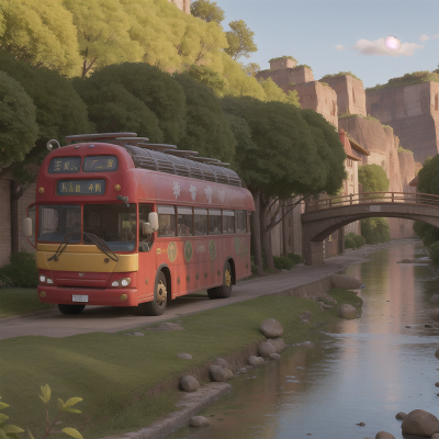 Image For Post Anime, fruit market, bus, time machine, archaeologist, river, HD, 4K, AI Generated Art