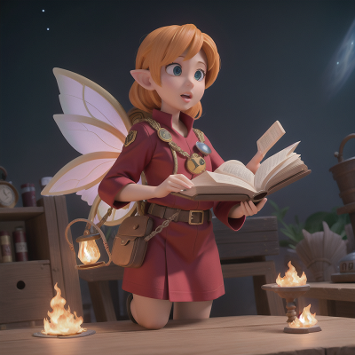 Image For Post Anime, market, fairy, spell book, space, firefighter, HD, 4K, AI Generated Art