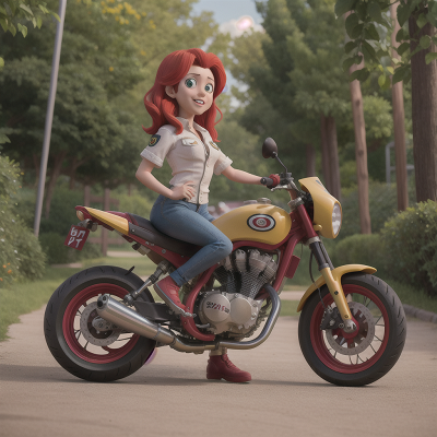 Image For Post Anime, motorcycle, zookeeper, circus, alien, troll, HD, 4K, AI Generated Art