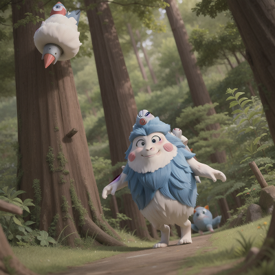 Image For Post Anime, yeti, rocket, forest, failure, king, HD, 4K, AI Generated Art