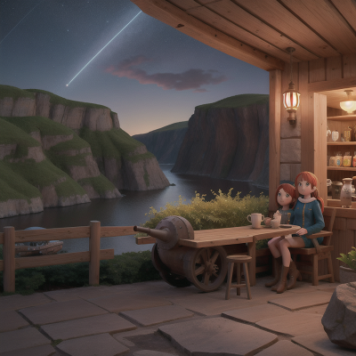 Image For Post Anime, meteor shower, drought, vikings, coffee shop, tank, HD, 4K, AI Generated Art