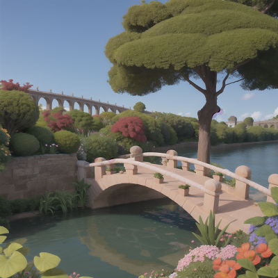 Image For Post Anime, drought, garden, king, bridge, ocean, HD, 4K, AI Generated Art