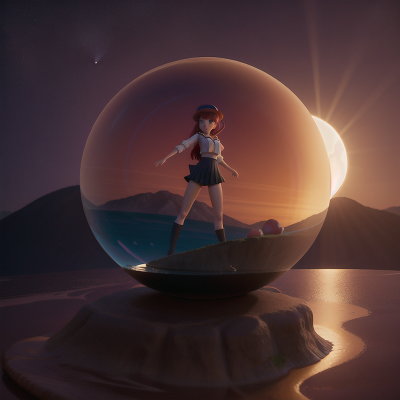 Image For Post Anime, holodeck, drought, solar eclipse, crystal ball, seafood restaurant, HD, 4K, AI Generated Art