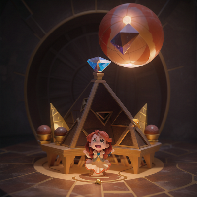 Image For Post Anime, pyramid, crying, crystal ball, dancing, witch's cauldron, HD, 4K, AI Generated Art