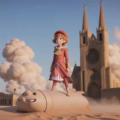 Image For Post Anime, circus, sandstorm, cathedral, invisibility cloak, submarine, HD, 4K, AI Generated Art