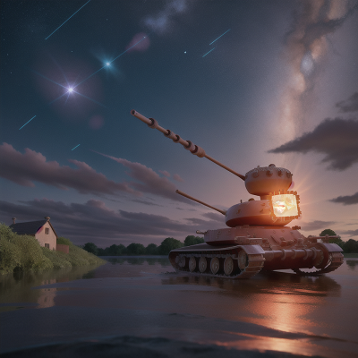 Image For Post Anime, flood, violin, tank, meteor shower, energy shield, HD, 4K, AI Generated Art