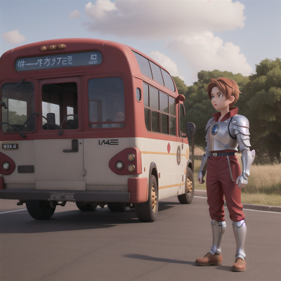 Image For Post Anime, mechanic, bravery, bus, knights, energy shield, HD, 4K, AI Generated Art
