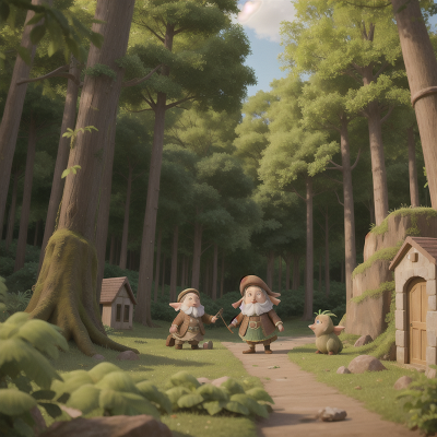 Image For Post Anime, archaeologist, forest, city, dwarf, bird, HD, 4K, AI Generated Art