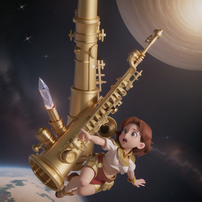 Image For Post Anime, saxophone, treasure, space station, crystal, gladiator, HD, 4K, AI Generated Art