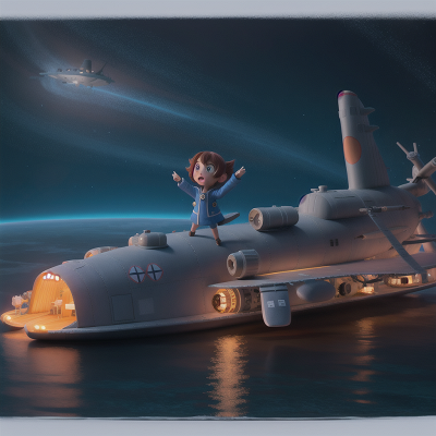 Image For Post Anime, submarine, space station, detective, confusion, island, HD, 4K, AI Generated Art