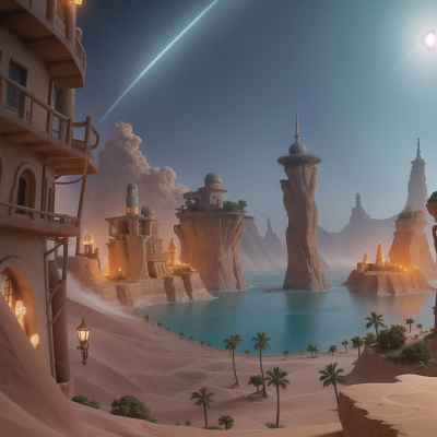 Image For Post Anime, underwater city, sandstorm, meteor shower, confusion, cowboys, HD, 4K, AI Generated Art