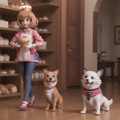 Image For Post Anime, robotic pet, queen, dog, bakery, virtual reality, HD, 4K, AI Generated Art