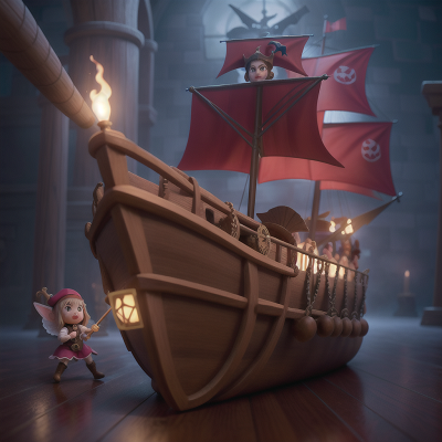 Image For Post Anime, fairy dust, vampire's coffin, bakery, pirate ship, vikings, HD, 4K, AI Generated Art