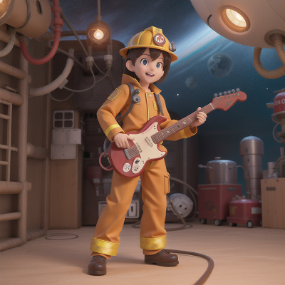 Image For Post Anime, key, fruit market, firefighter, electric guitar, space station, HD, 4K, AI Generated Art