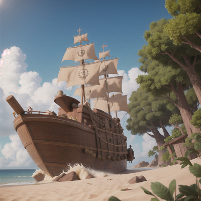 Image For Post Anime, pirate, zookeeper, beach, sandstorm, forest, HD, 4K, AI Generated Art
