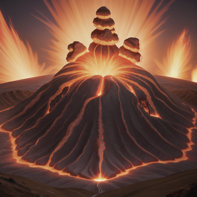 Image For Post Anime, map, volcanic eruption, lava, earthquake, treasure, HD, 4K, AI Generated Art