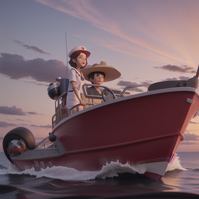 Image For Post Anime, boat, doctor, hat, sunset, car, HD, 4K, AI Generated Art