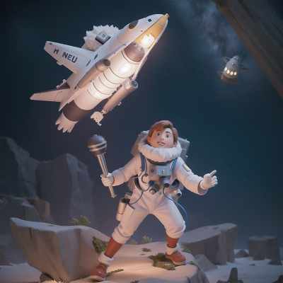 Image For Post Anime, space shuttle, doctor, yeti, sasquatch, lamp, HD, 4K, AI Generated Art
