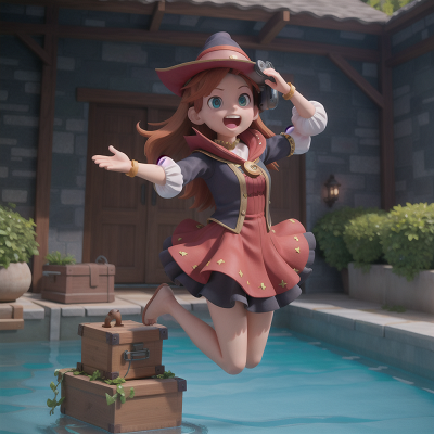 Image For Post Anime, virtual reality, witch, jumping, treasure, swimming, HD, 4K, AI Generated Art